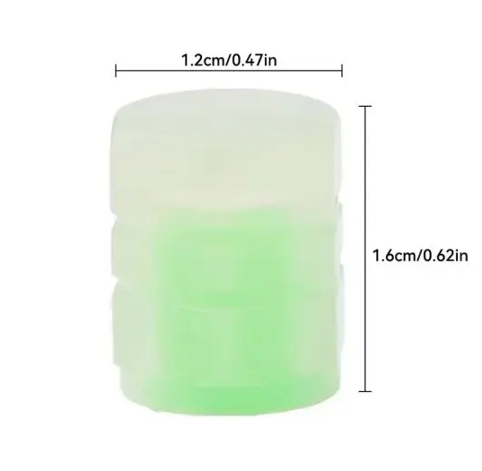 4Pcs Luminous Valve Caps – Night Glowing Tyre Caps for Car, Motorcycle & Bicycle